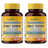 Zinc 50mg Capsules For Men and Women, 240 Count | Highly Absorbable Zinc Supplements For Immune System Support | Zink 50 mg Mono Methionine Chelated Complex | Helps with Skin Health & Overall Immunity