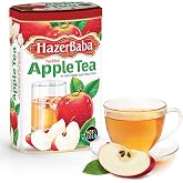 HazerBaba Turkish Apple Tea Powder, Instant Drink 8.8oz (Pack of 1), Kosher | Water Flavoring Tin Drink Mix Box, Cold Ice Tea, Hot Sweet Tea Beverage, Water Enhancer, Red Apple Juice Box, Caffeine Free