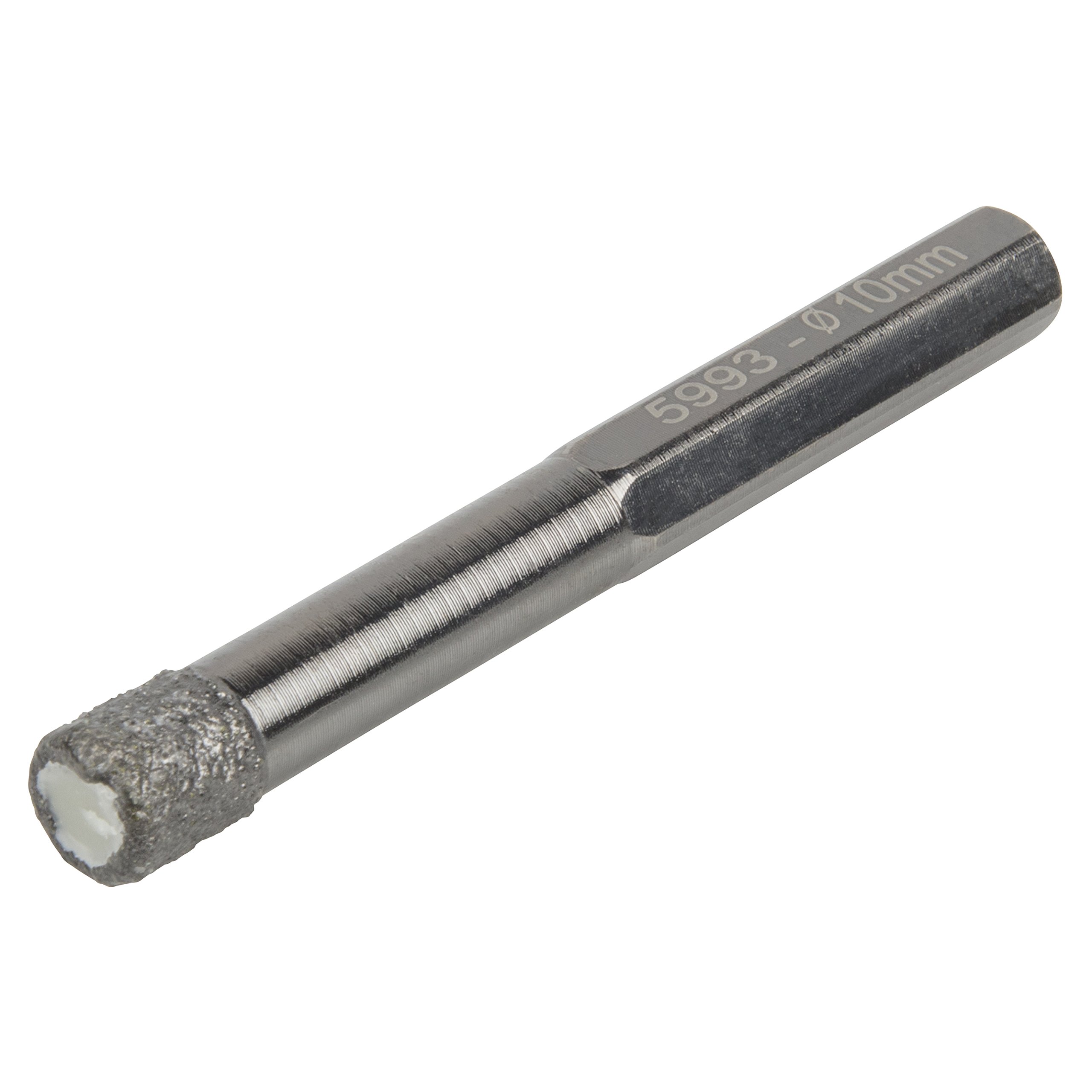 wolfcraft Dry Drill Bit, Diamond Coated, Hexagon Shank, Ø 10 mm I 5993000 I for Dry Drilling into Tiles, fine Stoneware and Ceramics