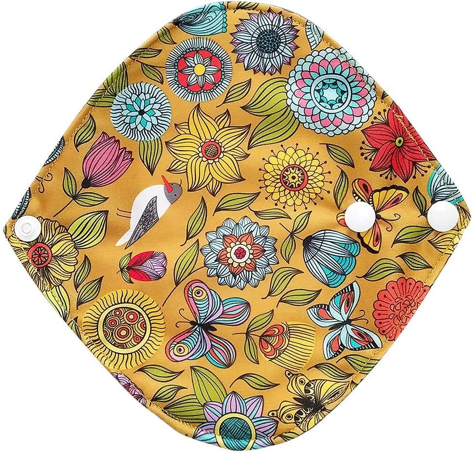 ZCOINS 4 Pieces Reusable Panty Liners Cloth Sanitary Pads Light Flow, Small Size 8 Inch Long - Image 3