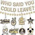 Farewell Party Decorations Kit - Who Said You Could Leave Banner With Hanging Swirls