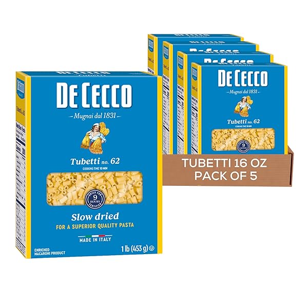 DE CECCO TUBETTI NO. 62 PASTA, 16 OZ...