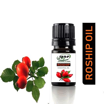 DNP Rosehip Seed Oil 100% Pure, Cold Pressed, Unrefined All Natural Anti aging Moisturizer, Reduce Acne Scars, Essential Oil For Face, Nails, Hair,Skin, Men & Women (50ML)