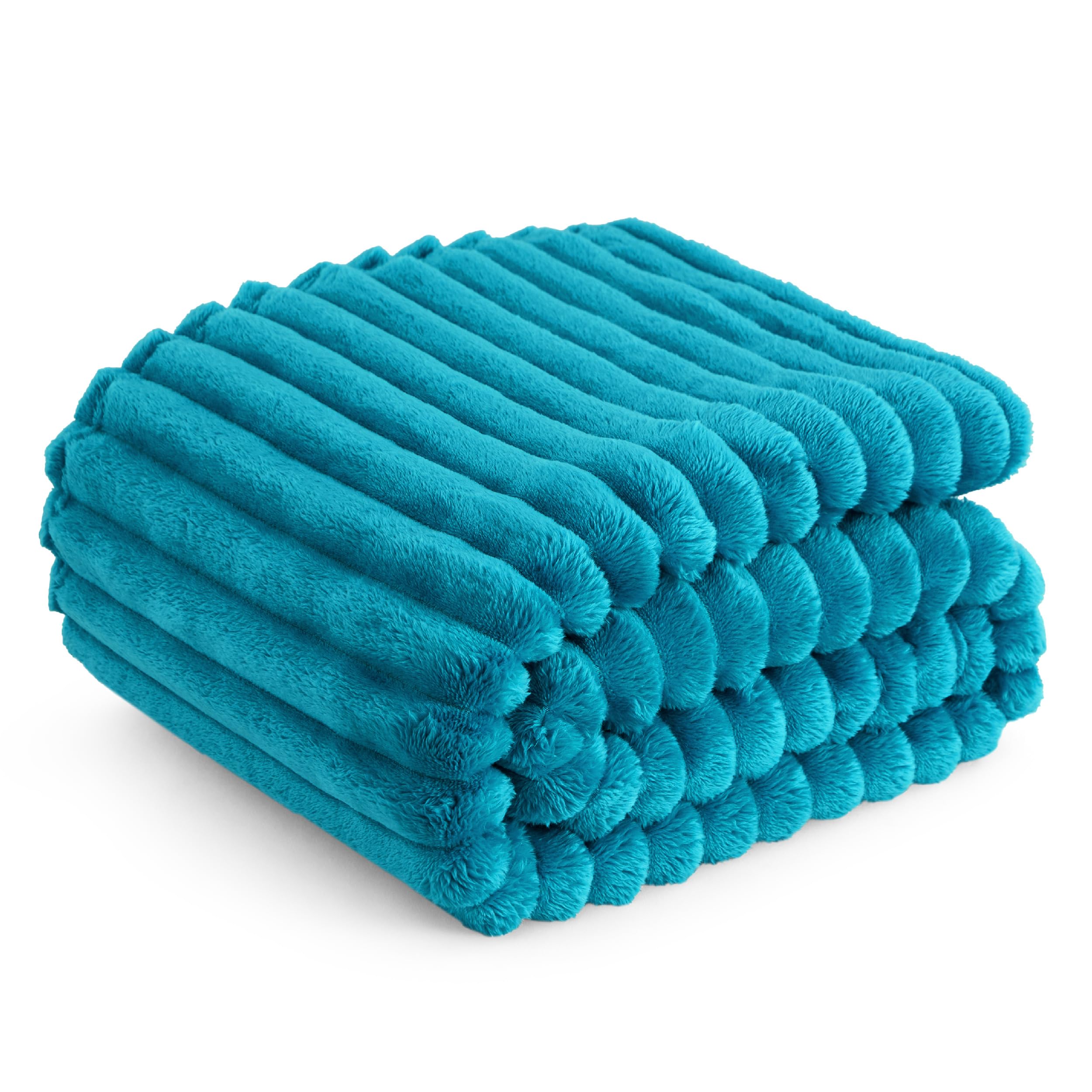 Photo 1 of Bedsure GentleSoft Teal Fleece Blanket for Couch - Cozy Soft Blankets for Women, Cute Small Throws for Girls, 50x60 Inches