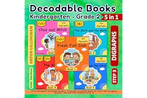 Decodable Books Kindergarten - Grade 2: Orton Gillingham Decodable Readers, 5 Digraph Decodable Stories for Early and Struggl