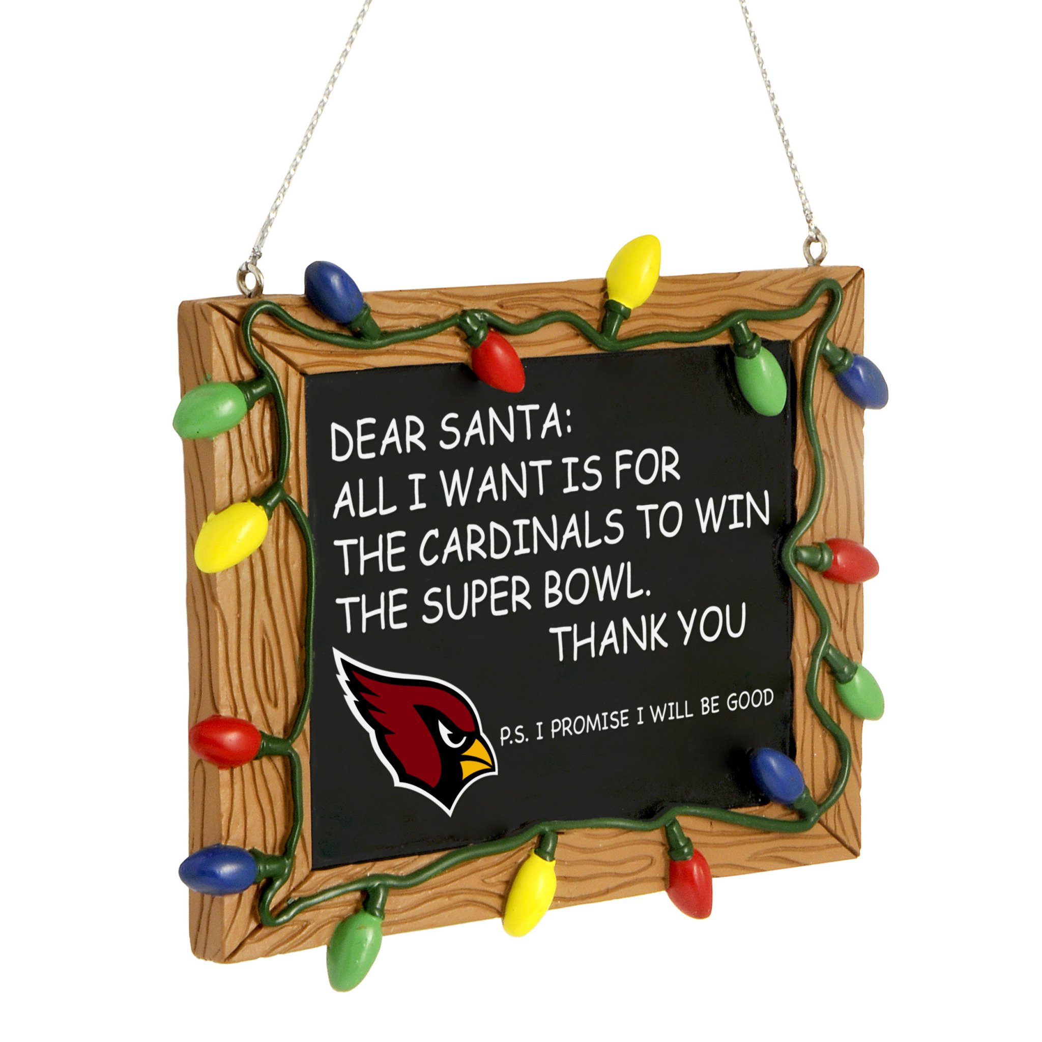 FOCO Arizona Cardinals Resin Chalkboard Sign Ornament