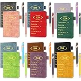 Glenmal 12 Sets Team Appreciation Gifts Bulk for Employee, A5 Leather Notebook with Pen, Holiday Party Favors Thank You Journals for Teacher Coworkers Staff(Multicolor)