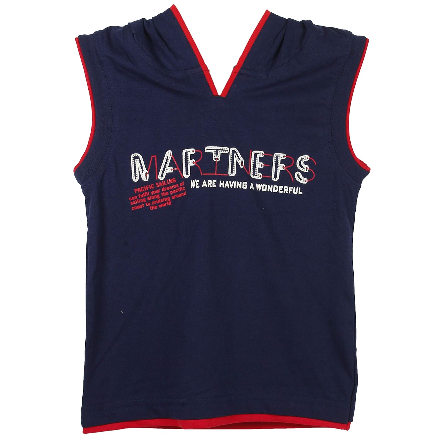 sleeveless t shirt with cap