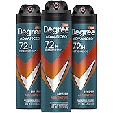Degree Men Advanced Antiperspirant Deodorant Dry Spray Adventure 72-Hour Sweat and Odor Protection Deodorant For Men With MotionSense Technology, 3.8 Ounce (Pack of 3)