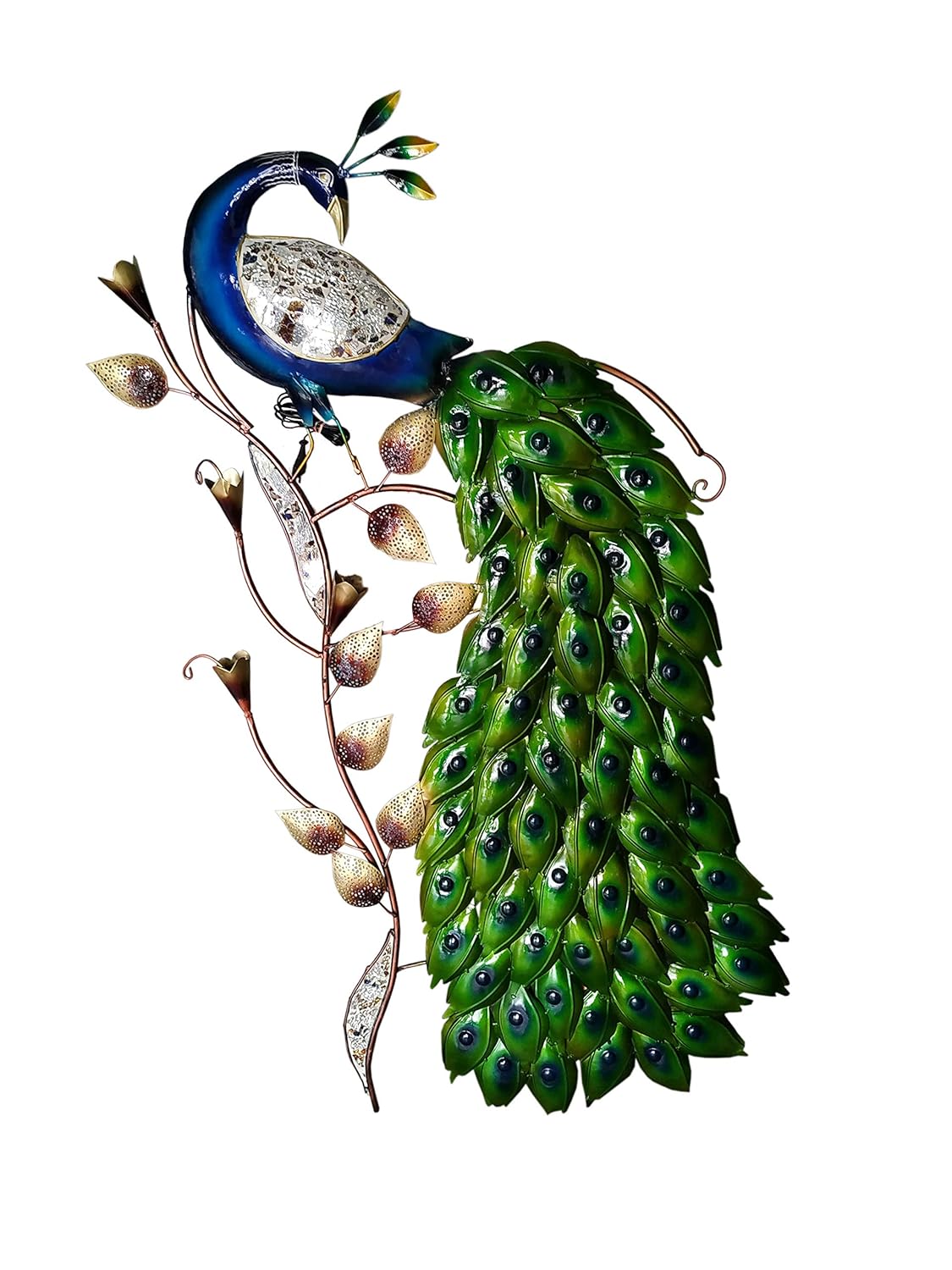 Buy Himanshi Art Metal Handpainted Peacock Wall Decor Online At