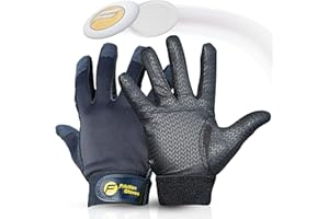 Friction Gloves - Ultimate Frisbee Gloves - Rubberized Palm & Fingers for Amazing Grip in All Conditions - Play Your Best in Any Weather