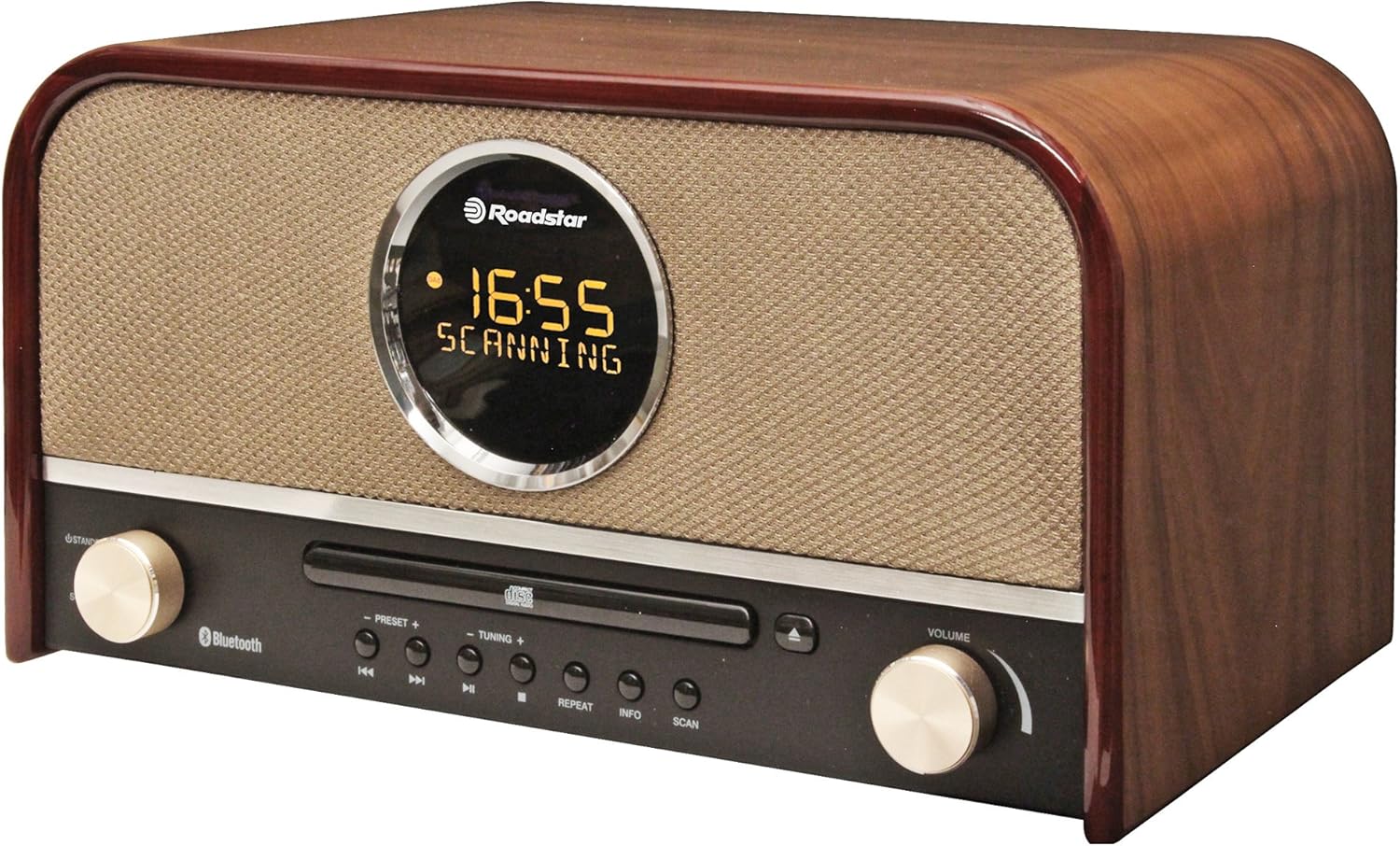 Roadstar Vintage Line Wood Retro HiFi System with DAB Plus Radio