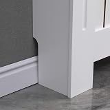 AVC Designs Kensington Radiator Cover Modern MDF White Grey Vertical Slat view 7