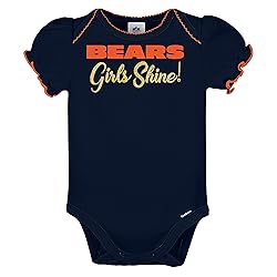 Gerber Baby Girl's NFL 3 Pack Short Sleeve Onesie