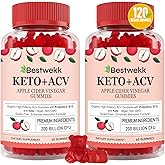 Apple Cider Vinegar Gummies, Max Strength 2000mg ACV Gummy with Probiotics, B12 and Keto Support, For Digestion, Metabolism, Detox, Gut & Immune Health, Gelatin-Free, Non-GMO, 120 keto acv gummies