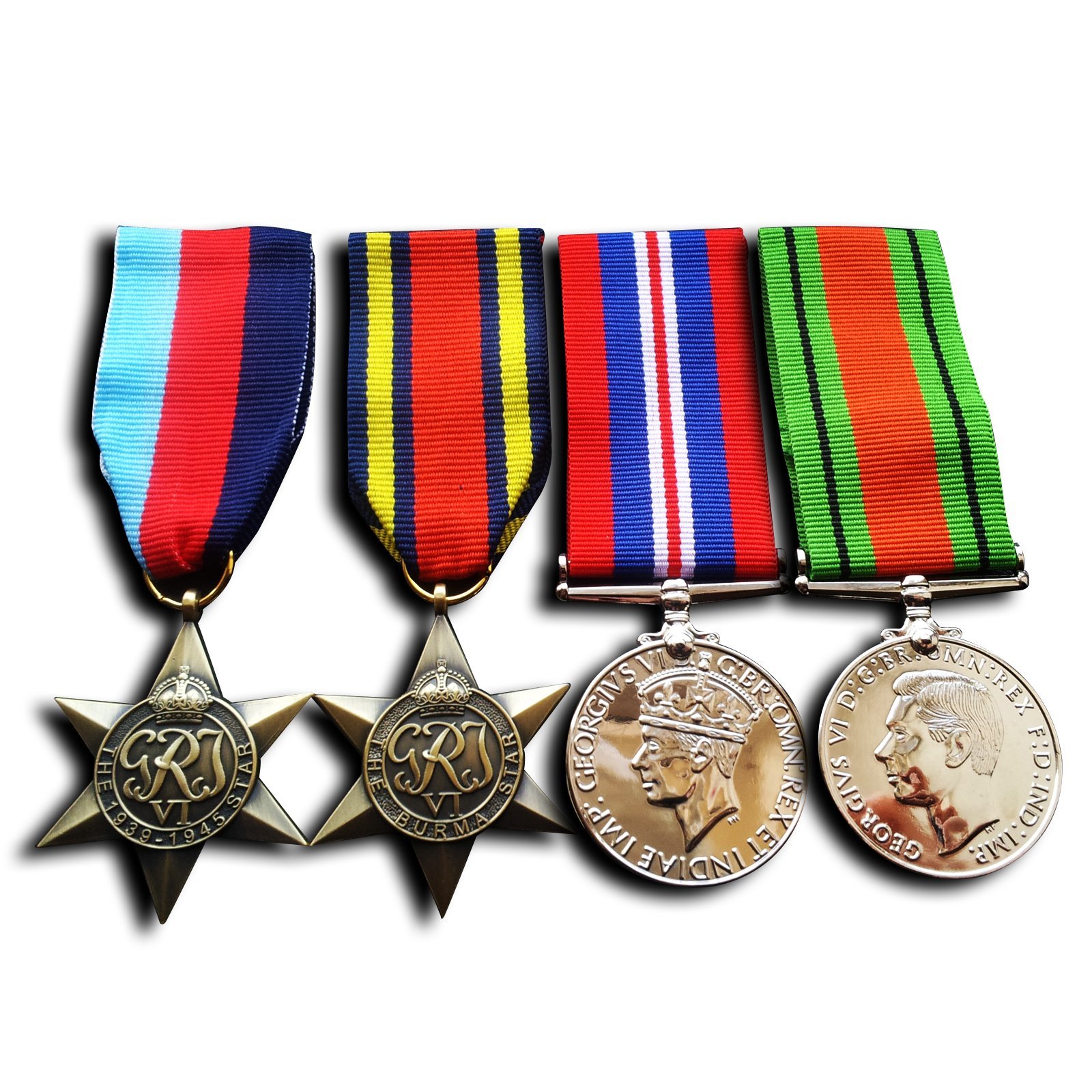 Gold Goldbrothers13 Military Medals 4x Set 1945 star Burma Star War Medal & Defence Medal WW2 Repro