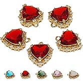 ZeaLian Crystal Zirconia Gold Plated Brass Charms for Jewelry Making Bracelet Necklace Earring Pendant Craft Supplies DIY Accessories