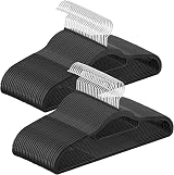 SONGMICS Coat Hangers 50 Pack Heavy Duty Non Slip 0.5 cm Slim 42 cm Wide