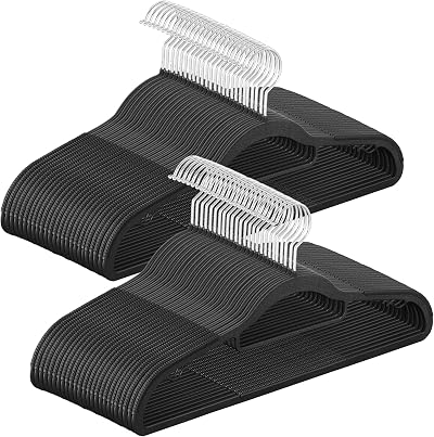 SONGMICS Coat Hangers 50 Pack Heavy Duty Non Slip 0.5 cm Slim 42 cm Wide