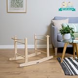 Clair de Lune Wooden Rocking Moses Basket Stand Natural Finish view 5