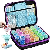 ARTDOT 30 Slots Diamond Painting Storage Containers Kits for Adults, Portable Peinture Diamant Rangement with Diamond Art Acc