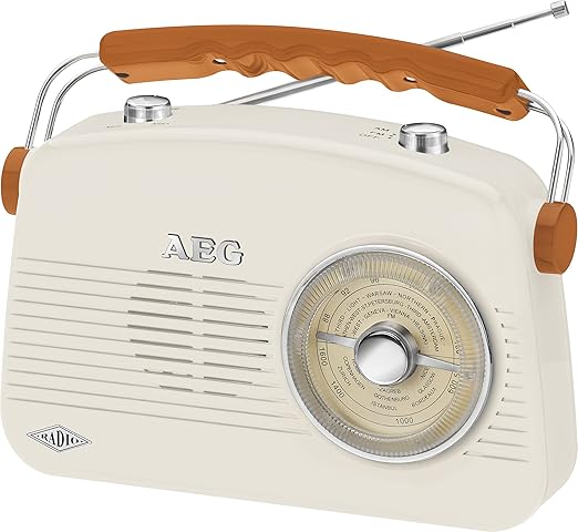 AEG NR 4155 Tragbares Retro-UKW/MW-Radio, AUX-IN