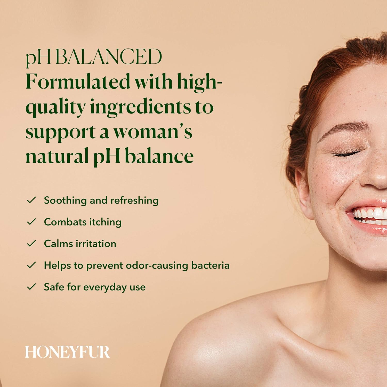 HONEYFUR pH Balanced Feminine Wash For Sensitive Skin – Natural Intimate Cleanser – Propolis & Tea Tree Oil – Sulfates & Paraben Free – Soothing, Refreshing, Calms Irritation – 200 ML / 6.7 FL OZ: Beauty