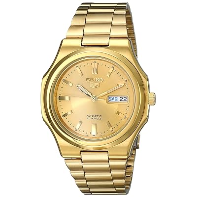 Seiko Men's SNKK52 Seiko 5 Automatic Gold-Tone Stainless Steel Bracelet Watch