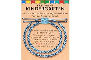 BxkSky First Day of Kindergarten/Preschool Bracelet Mommy and Me, Mother Son Back to School Gifts