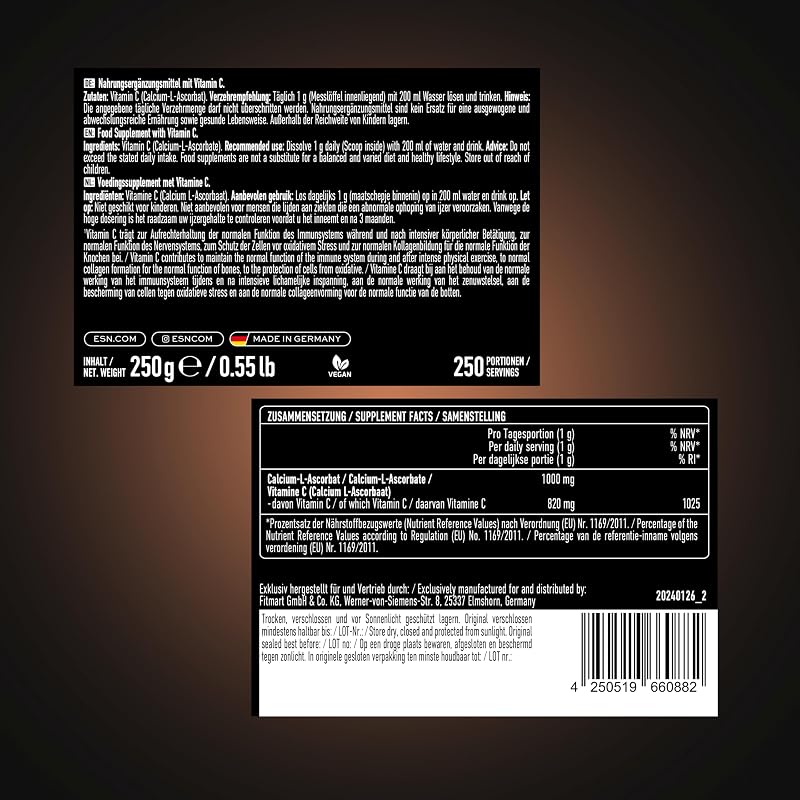 Vitamin C, 250 g Pulver