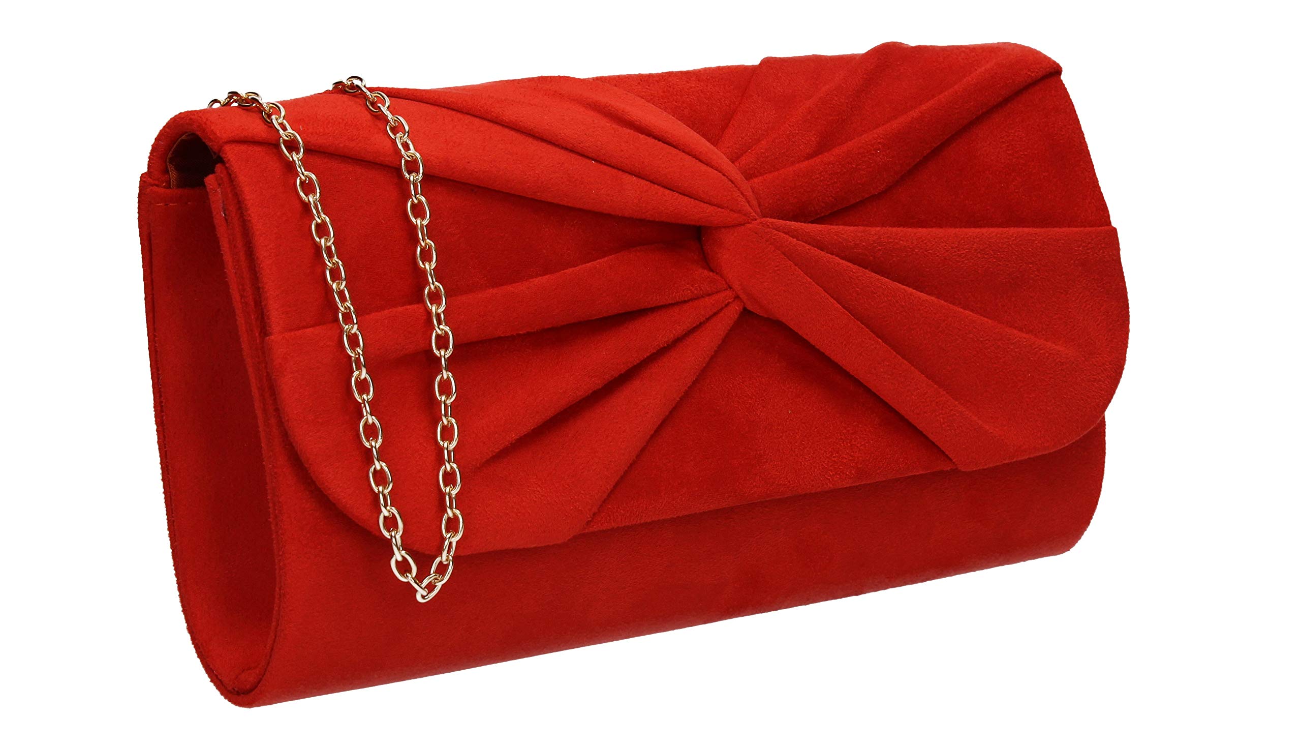 Swankyswans Louise Faux Suede Evening Clutch Bag