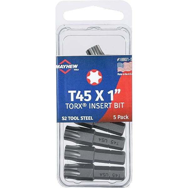 Mayhew Torx Power-Bits T25H X 5,1 Cm – Manipulationssicher, 4 Stück
