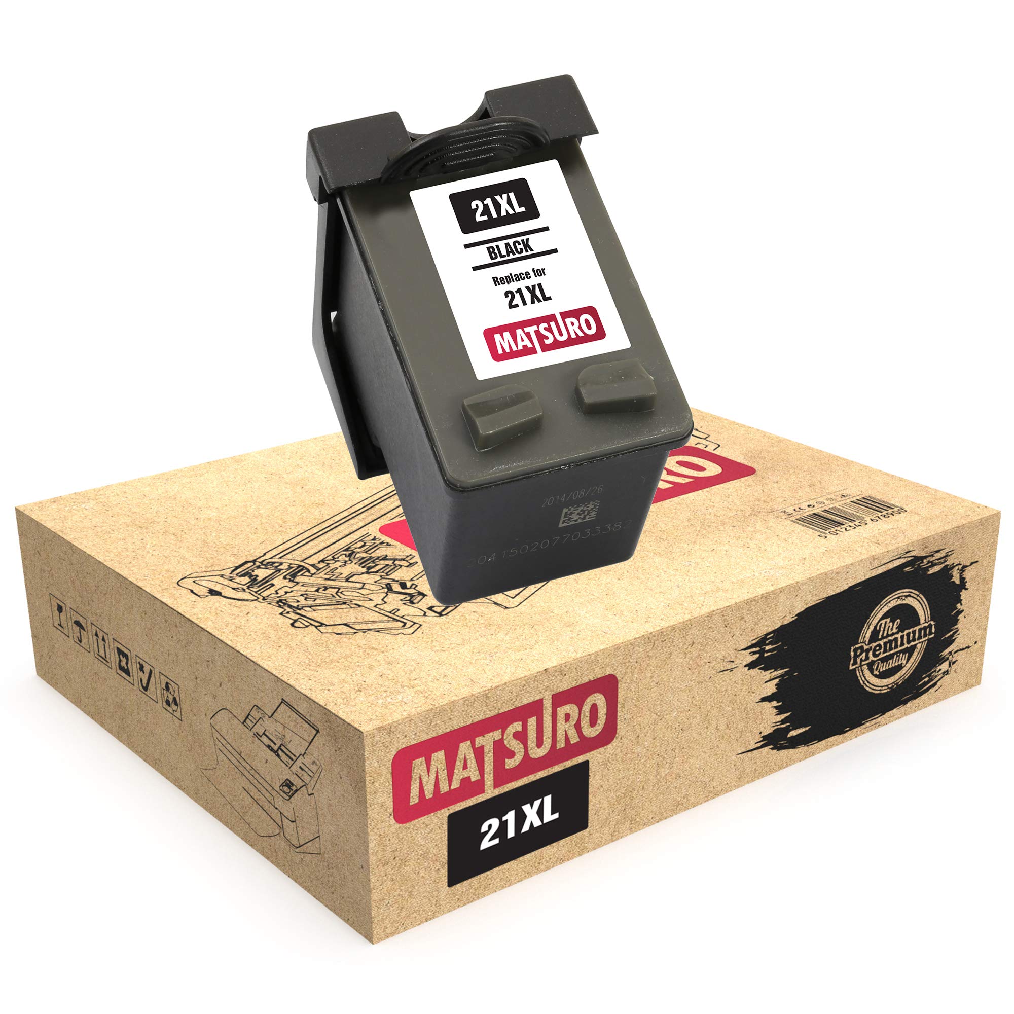 Matsuro Original | Compatible Remanufactured Ink Cartridge Replacement for HP 21XL (1 BLACK)