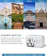 Mscien UK to India Plug Adapter with USB 4-in-1 Type D Travel Charger view 4
