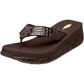 VOLATILE Women's Mini Croco Wedge Sandal