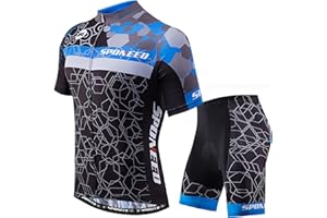 sponeed Bike Jersey and Compression Shorts sets Men's Biking Shirt with Pockets Ride Clothing Gear