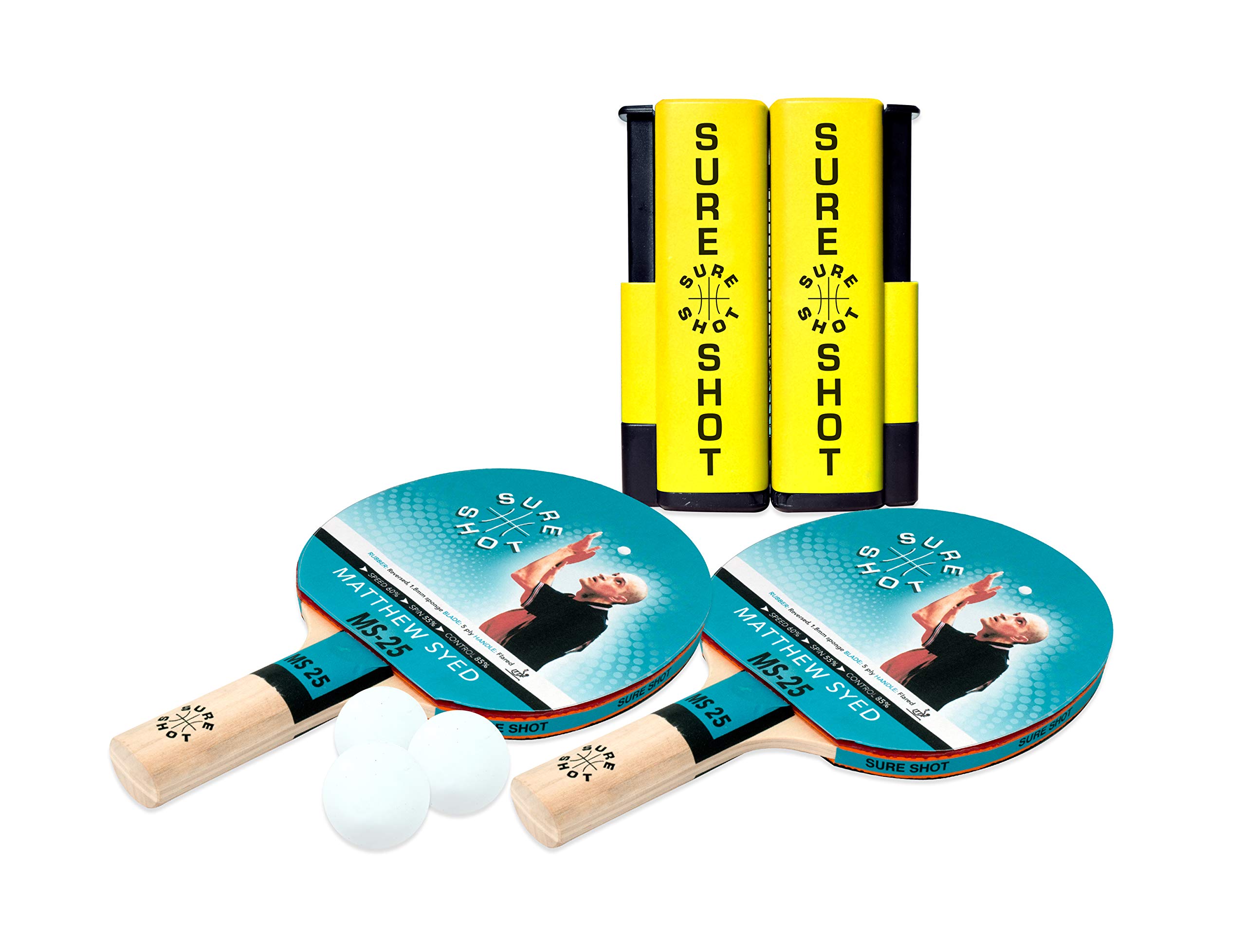 Sure Shot MS Flex 2 Player set Table Tennis, Red/Black, One