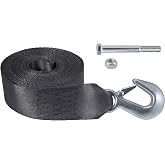 Dutton-Lainson Company 6542 20'/4800 lbs Winch Strap with Hook | 20 Ft, 4,800 Lb Capacity, Replacement Winch Strap With Hook For Trailer and Hauling Use, 2 inch x 20 feet Strap with Hook