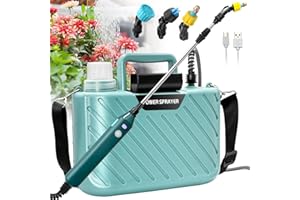 SideKing Battery Powered Sprayer, New 1.35 Gallon Electric Garden Sprayer with Battery Indicator, 23.6" Telescopic Wand, 3 Mist Nozzles, Shoulder Type Water Sprayer for Weed, Yard, Lawn and Garden