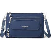 Baggallini Original Everyday 11x7.5 Crossbody Bags Rfid Protected Lightweight Nylon Zippered Travel Purse