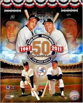 Amazon ミッキーマントルとロジャーのマリス ヤンキース サインなし 8 X 10 写真 Photo File スポーツファングッズ