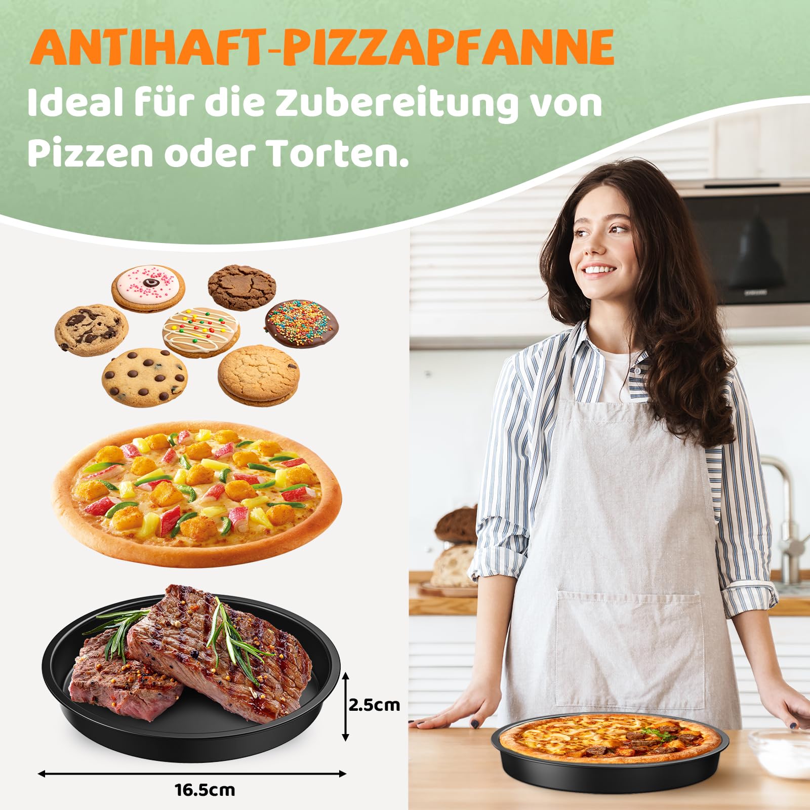 Airfryer Zubehör für Chefman 3,75 l, Tefal Easy Fry Compact 3 L, Philips Essential 4,1L, 11 Stück Heißluftfritteuse Zubehör für Tefal 3 L, Chefman 3,75 l, Wiederverwendbar Airfryer Accessories 4