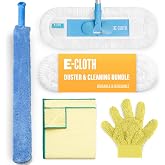 E-Cloth Duster &amp; Cleaning Bundle, Cloth Set, Dusting Mop &amp; Glove | Includes Flexi-Edge Floor Dusting Mop, High Performance Dusting Cloth &amp; Glove, Cleaning Wand, &amp; Replacement Mop Head