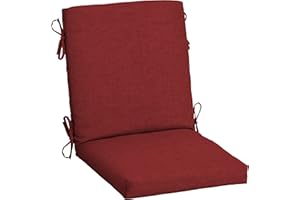 ARDEN SELECTIONS ARDEN Outdoor Midback Chair Cushion, 18 x 16.5, Water Repellent, Fade Resistant 18 x 16.5, Ruby Red Leala