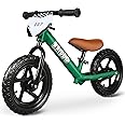 KRIDDO Toddler Balance Bike 2 Year Old, Age 24 Months to 5 Years Old, 12 Inch Push Bicycle with Customize Plate (3 Sets of Stickers Included), Steady Balancing, Gift Bike for 2-3 Boys Girls