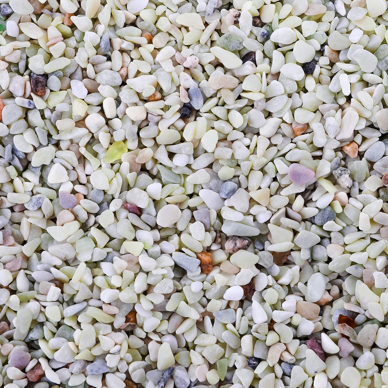 Cedilis 5lb Decorative Polished Jade Pebbles, Natural Mixed Color Gravel, Ornamental River Rocks Stones for Outdoor & Indoor Home Plants Garden Decoration : Garden & Outdoor
