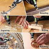 WORKPRO 12V Cordless Rotary Tool Kit 114 Accessories 5 Gears 7500-32000 RPM view 8