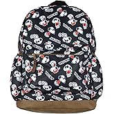 INTIMO Peanuts Joe Cool Snoopy Backpack - Allover Design School Travel Book bag with Faux Leather Bottom
