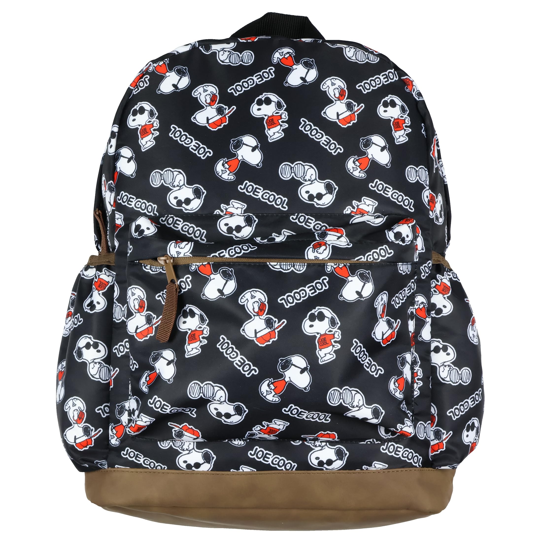 Photo 1 of INTIMO Peanuts Joe Cool Snoopy Backpack - Allover Design School Travel Book bag with Faux Leather Bottom