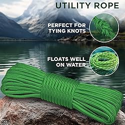 TECEUM Rope – 90 Feet x 1/4 Inch (7mm) – Green